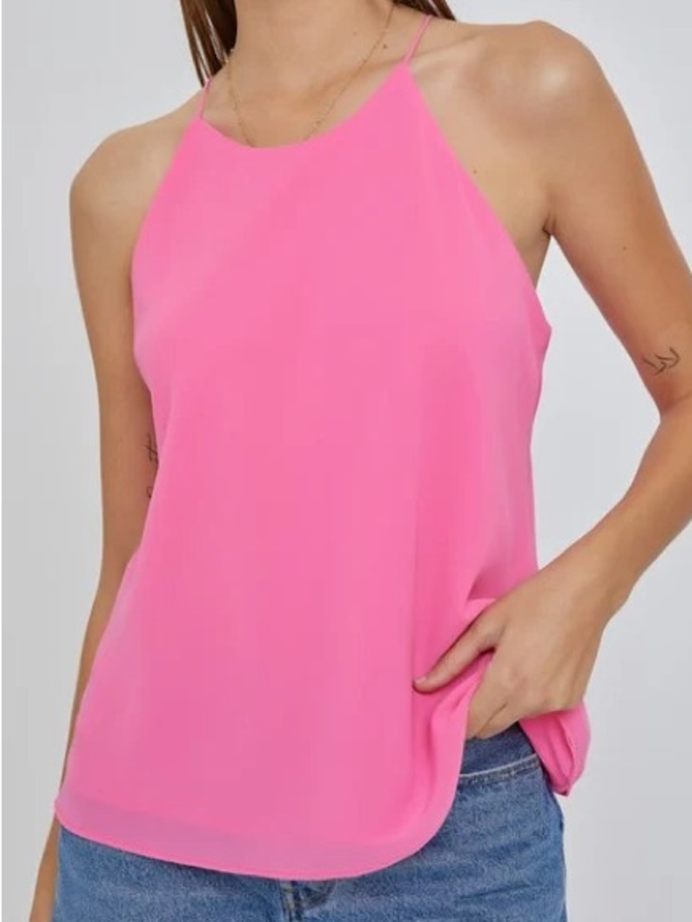 Wishful Park Juniors Pink Sleeveless Blouse - EUC